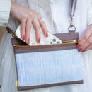  ブルー チョコミント｜西陣織【サコッシュ】