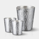 [SAKE SET] SAKE Bottle and Tumblers CHIHAYA | Osaka Naniwa Pewter Ware