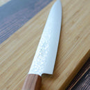 COBALT STAINLESS INTERRUPT 69 LAYER DAMASCUS PETTY KNIFE 150MM OAK OCTAGONAL PATTERN -KAKISHIBU FINISH-, Sakai Knives