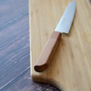 COBALT STAINLESS INTERRUPT 69 LAYER DAMASCUS PETTY KNIFE 150MM OAK OCTAGONAL PATTERN -KAKISHIBU FINISH-, Sakai Knives