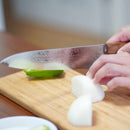 コバルトステンレス割込 69層ダマスカス 牛刀210ｍｍ 樫八角柄-柿渋仕上-【堺刃物】