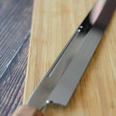 GOH UMANOSUKE YOSHIHIRO SHIRAJI STEEL WATER-GRILLED HONYAKI YANAGIHA KNIFE 300MM MIRROR SURFACE WAVE FLOATING-SENBON, Sakai Knives