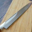 GOH UMANOSUKE YOSHIHIRO SHIRAJI STEEL WATER-GRILLED HONYAKI YANAGIHA KNIFE 300MM MIRROR SURFACE WAVE FLOATING-SENBON, Sakai Knives