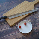 GOH UMANOSUKE YOSHIHIRO SHIRAJI STEEL WATER-GRILLED HONYAKI TIP MARU OCTOPUS KNIFE 330MM MIRROR SURFACE WAVE FLOATING, Sakai Knives