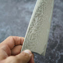 MOV SUMINAGASHI SANTOKU KNIFE 165MM OAK HANDLE -KAKISHIBU-, Sakai Knives