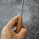 MOV SUMINAGASHI SANTOKU KNIFE 165MM OAK HANDLE -KAKISHIBU-, Sakai Knives