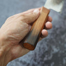 MOV SUMINAGASHI SANTOKU KNIFE 165MM OAK HANDLE -KAKISHIBU-, Sakai Knives