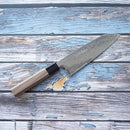 MOV SUMINAGASHI SANTOKU KNIFE 165MM WALNUT HANDLE, Sakai Knives