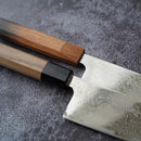 MOV SUMINAGASHI SANTOKU KNIFE 165MM WALNUT HANDLE, Sakai Knives