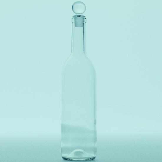 FUNEW BOTTLE GLASS LID L CLEAR, Pitcher, Edo Kiriko Glass