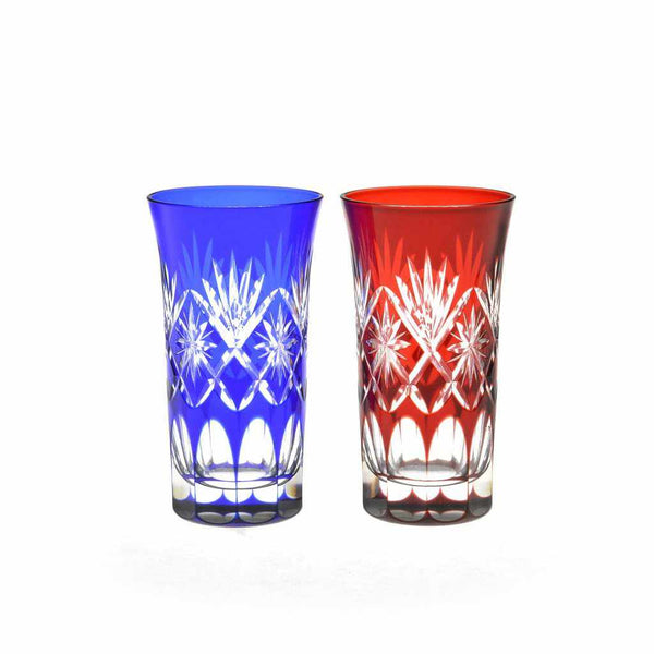 HOSHIKENBISHI BITE BEER PAIR, Edo Kiriko Glass