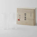 THIN TUMBLER L 2-PIECE SET IN A WOODEN BOX, Edo Kiriko Glass