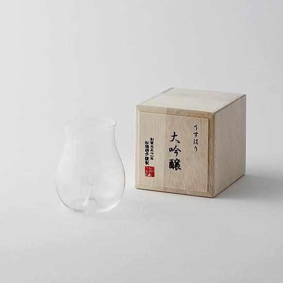 THIN DAIGINJO IN A WOODEN BOX, Edo Glass
