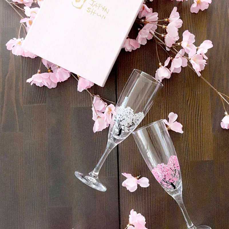 SAKURA MAGIC (2 PIECES), Champagne Glass, Mino Ware