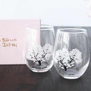 丸モ高木 冷感 桜 フリーグラス ペアセット【美濃焼】