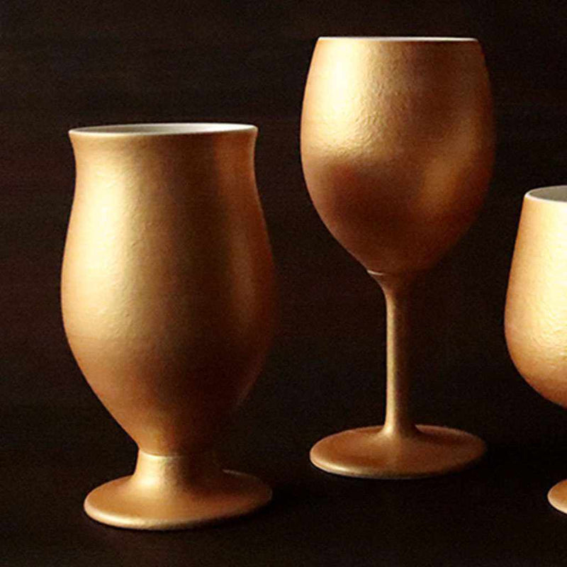 GOLD BEER PORCELAIN GLASS, Cup, Mino Ware