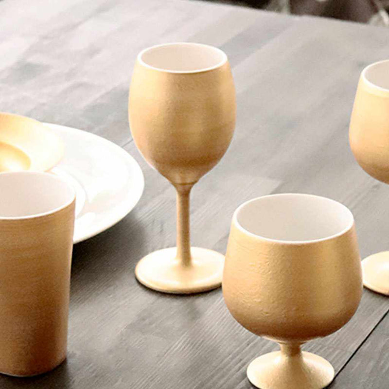 GOLD WINE PORCELAIN GLASS (SLIM), Cup, Mino Ware