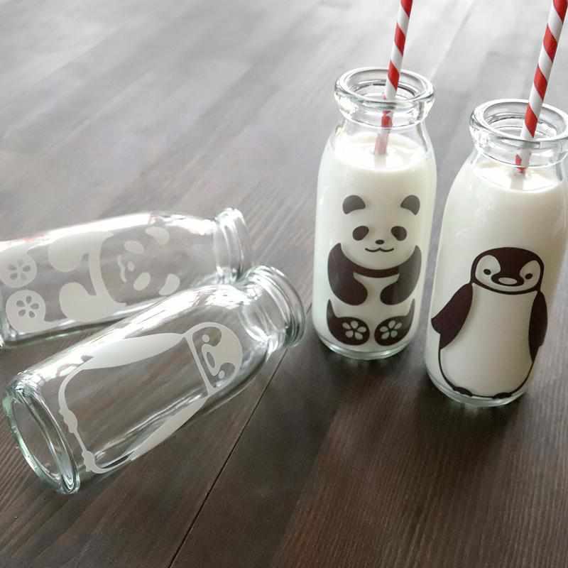 ANIMAL GLASS (PANDA & PENGUIN, 2 PIECES), Glass, Mino Ware