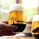 丸モ高木 夕日を眺めるグラス ラクダ（1個）【美濃焼】