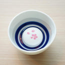 CHERRY BLOSSOMS & MT FUJI (1 PIECE) SOUNDING SAKAZUKI, Sake Cup, Mino Ware