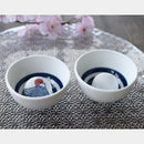 CHERRY BLOSSOMS & MT FUJI (1 PIECE) SOUNDING SAKAZUKI, Sake Cup, Mino Ware