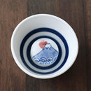 CHERRY BLOSSOMS & MT FUJI (1 PIECE) SOUNDING SAKAZUKI, Sake Cup, Mino Ware