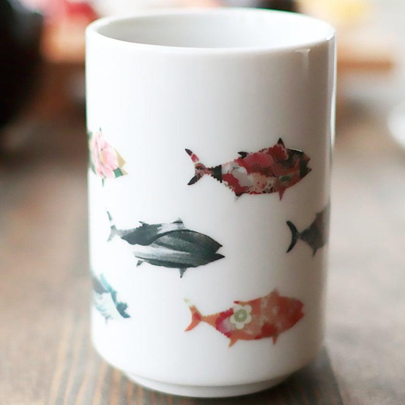 TUNA TOUR COLOR & DESIGN CHANGING, Japanese Tea Cup, Mino Ware