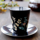 BOTANICAL (BLACK) CUP & SAUCER, Mug, Mino Ware