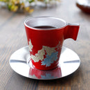 BOTANICAL (RED) CUP & SAUCER, Mug, Mino Ware