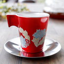 BOTANICAL (RED) CUP & SAUCER, Mug, Mino Ware