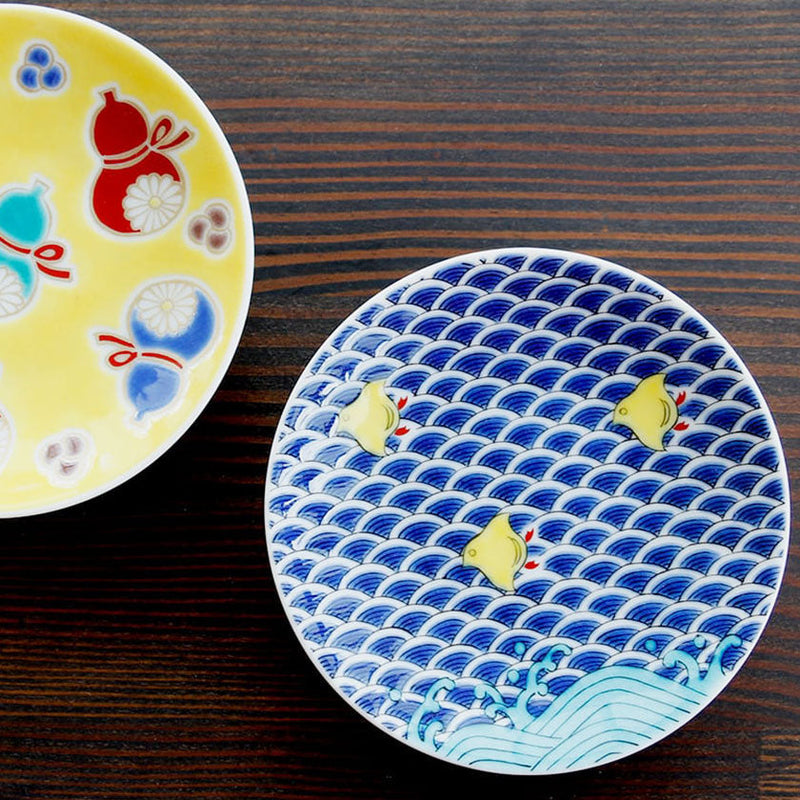 CHIDORI, Small Dish, Plate/Mamezara(豆皿）, Kutani Ware