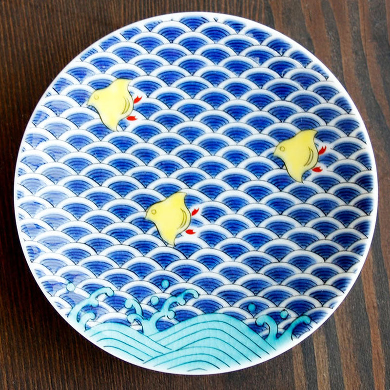 CHIDORI, Small Dish, Plate/Mamezara(豆皿）, Kutani Ware