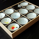 12 PIECES SET SHUN JAPAN JAPANESE TRADITION MAGIC, Sake Cup, Mino Ware