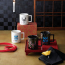 SET of 2  MUG (CUP)  KABUKI (BLACK)  Color & Design Change, Mino Wares, Marumo Takagi