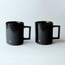 SET of 2  MUG (CUP)  KABUKI (BLACK)  Color & Design Change, Mino Wares, Marumo Takagi