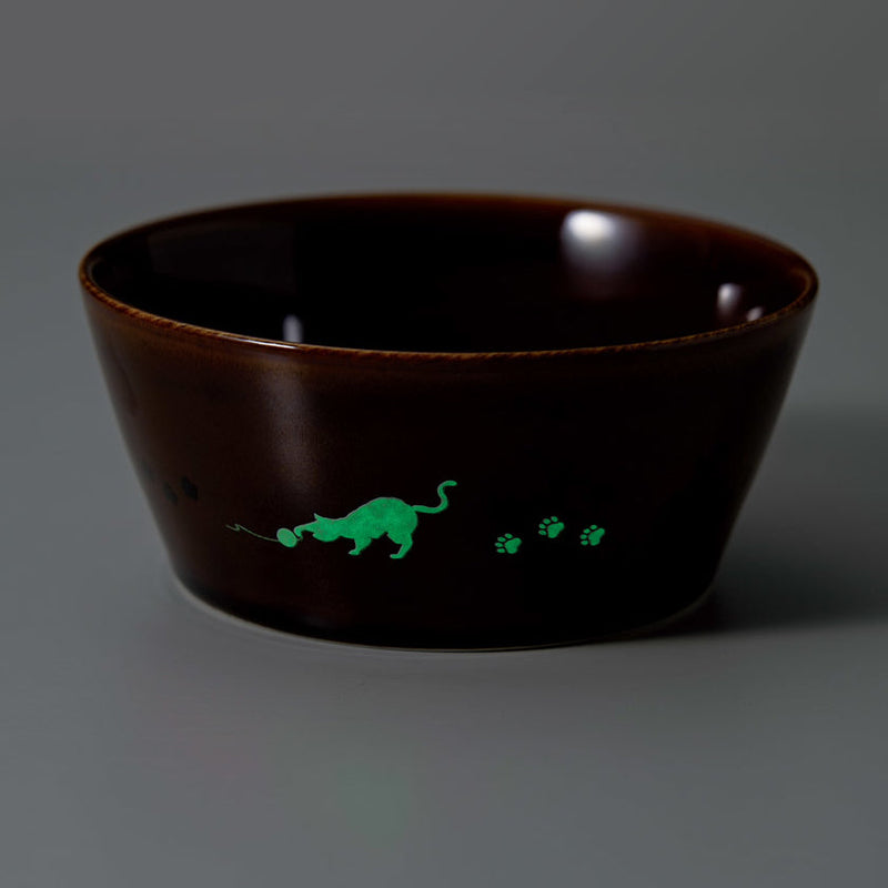 CAT 5.11-inch LUMINOUS BOWL (BROWN) | MINO WARES | Marumo Takagi