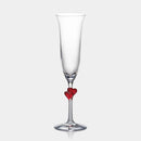 AMORE a Pair of Champagne glasses (RED & CLEAR) | Marumo Takagi