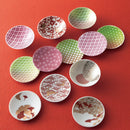 PINK LUSTER SEIGAIHA (BLUE OCEAN WAVES), Mamezara (Bean Plate), Small Dish, Mino Wares