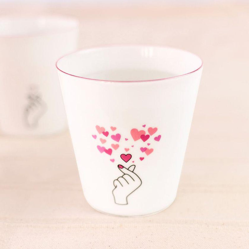 COLOR & DESIGN CHANGE HEART (1 PIECE), Free Cup, Mino Ware