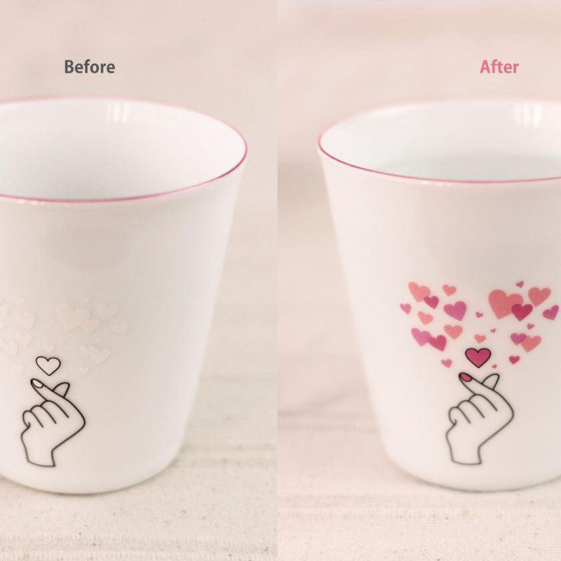 COLOR & DESIGN CHANGE HEART (1 PIECE), Free Cup, Mino Ware