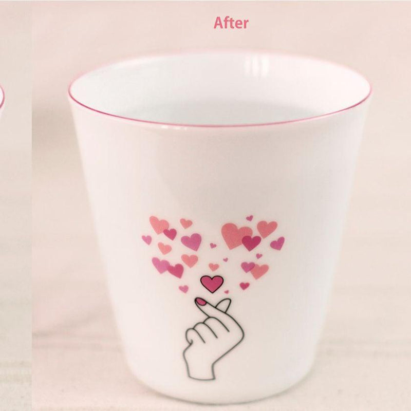 COLOR & DESIGN CHANGE HEART (1 PIECE), Free Cup, Mino Ware