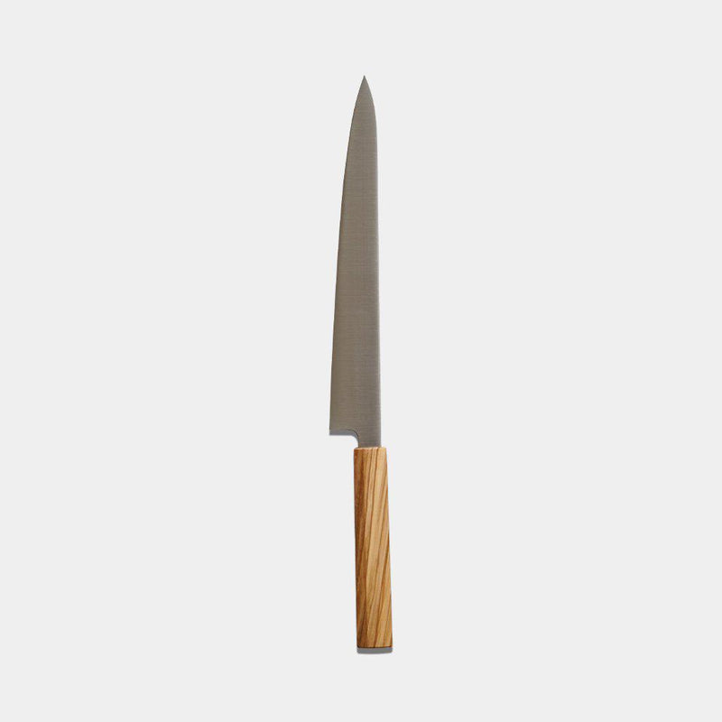 ITTOSAI-KOTETSU INOX SWEDISH STEEL SUJIBIKI (DOUBLE-EDGED BLADE) OLIVE WOOD HANDLE 270MM, Kitchen Chef Knife, Sakai Forged Blades