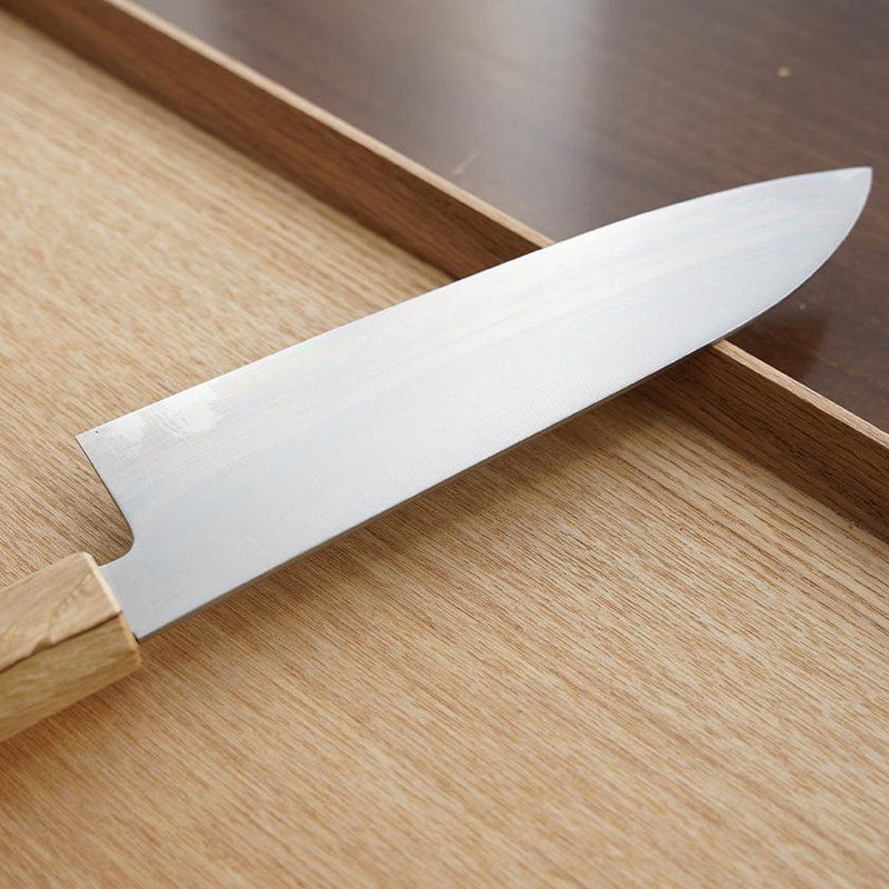 ITTOSAI-KOTETSU POWDERED HSS SUPER GOLD (SG2) SANTOKU KNIFE (DOUBLE EDGED) OAK HANDLE 180MM, Kitchen Chef Knife, Sakai Forged Blades