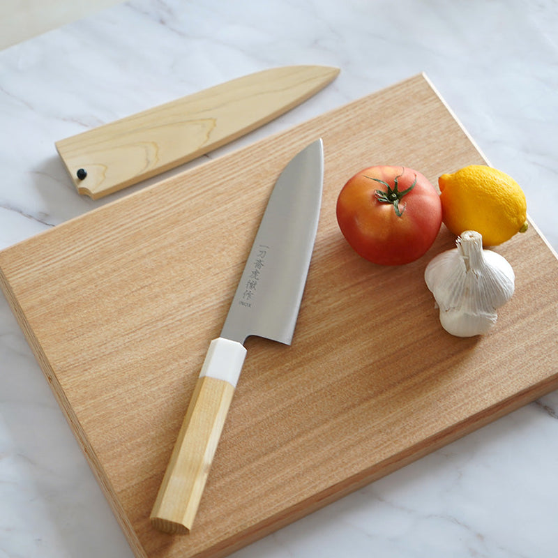AOMORI HIBA FOR SANTOKU KNIFE, Kitchen Chef Knife Sheath, Sakai Forged Blades