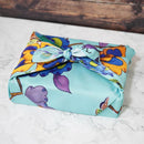 KEMONODE TURQUOISE (L), Furoshiki, Kyoto Yuzen Dyeing