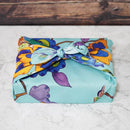 KEMONODE TURQUOISE (L), Furoshiki, Kyoto Yuzen Dyeing