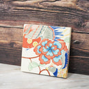 KEMONODE CERAMIC TILE NO.3, Art Panel, Dish Set, Kyoto Yuzen Dyeing