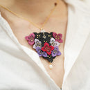 tint (HYDRANGEA) LL WITH PEARL, Necklace, Kyoto Yuzen Dyeing