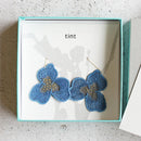 PANSY BLUE, Earrings, Kyoto Yuzen Dyeing
