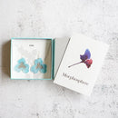 PANSY CRYSTAL, Earrings, Kyoto Yuzen Dyeing